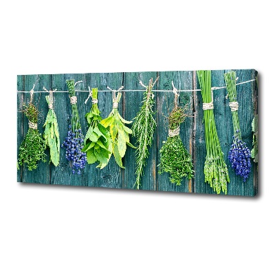 Tableau sur toile Les herbes sur un fil