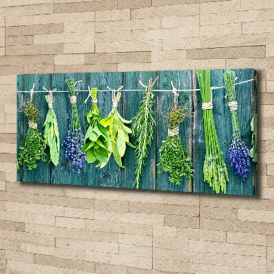 Tableau sur toile Les herbes sur un fil