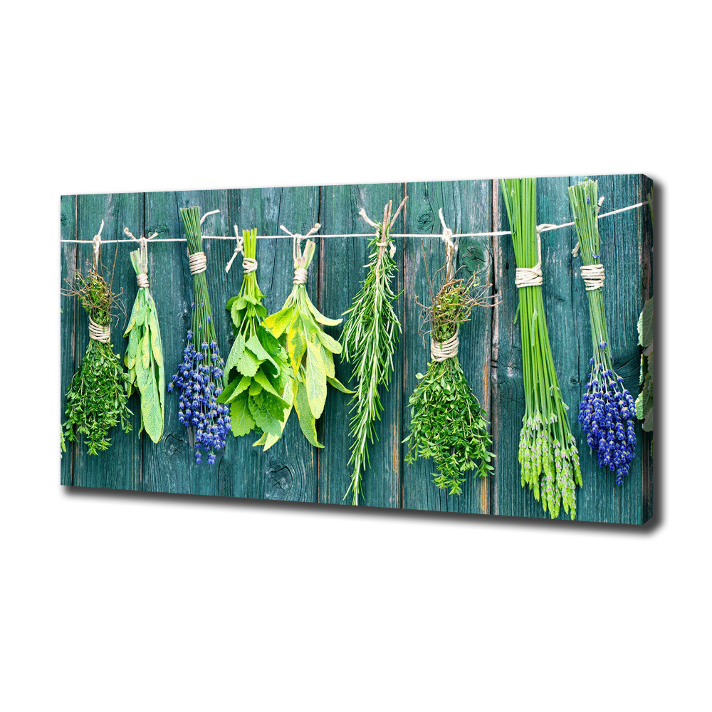 Tableau sur toile Les herbes sur un fil