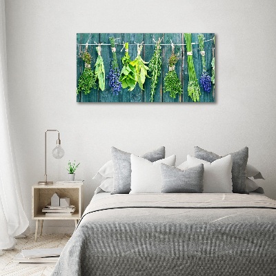 Tableau sur toile Les herbes sur un fil