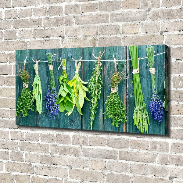 Tableau sur toile Les herbes sur un fil