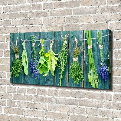 Tableau sur toile Les herbes sur un fil