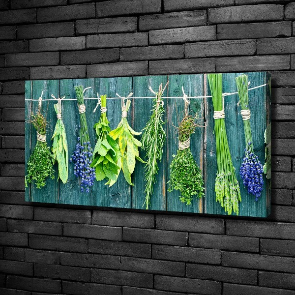 Tableau sur toile Les herbes sur un fil
