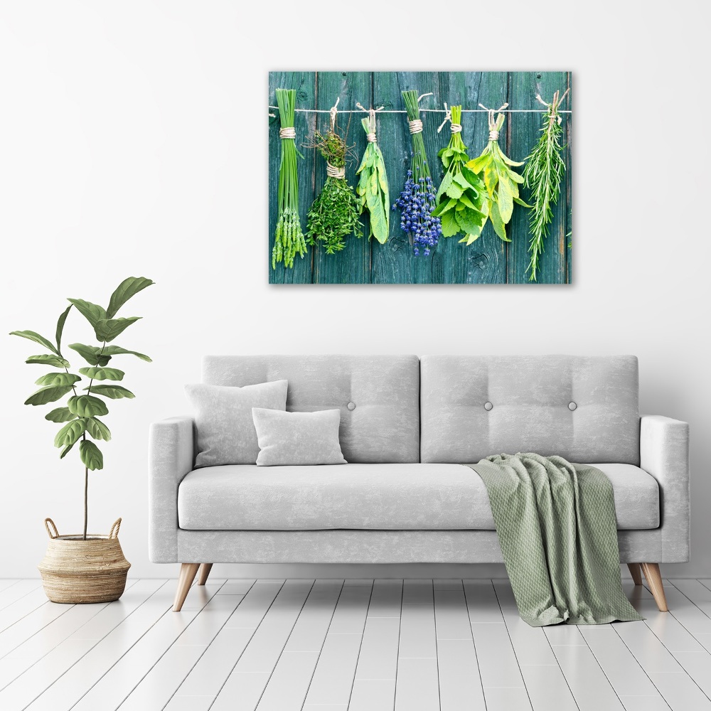 Tableau sur toile Les herbes sur un fil