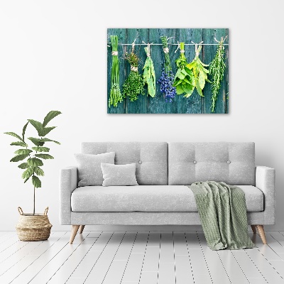 Tableau sur toile Les herbes sur un fil