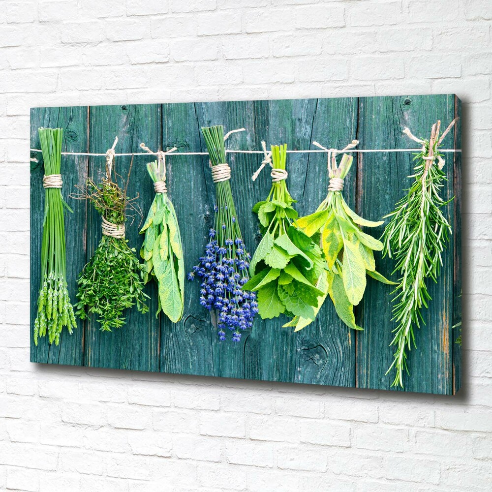 Tableau sur toile Les herbes sur un fil