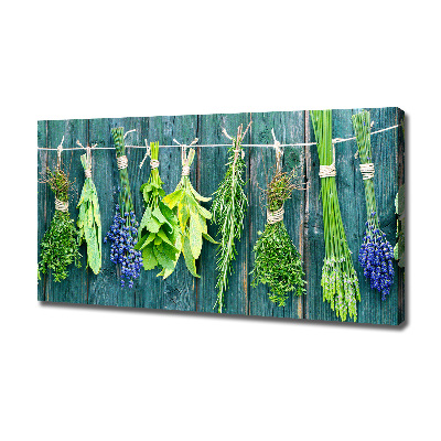 Tableau sur toile Les herbes sur un fil