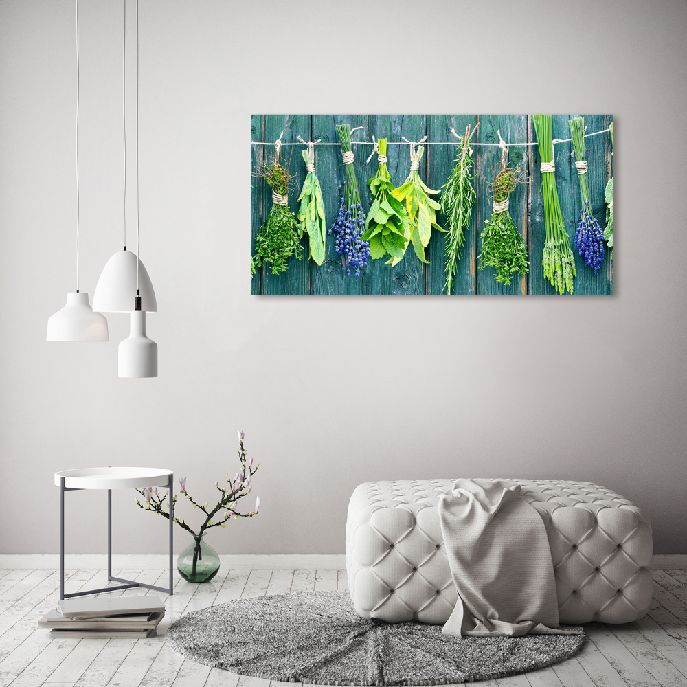 Tableau sur toile Les herbes sur un fil