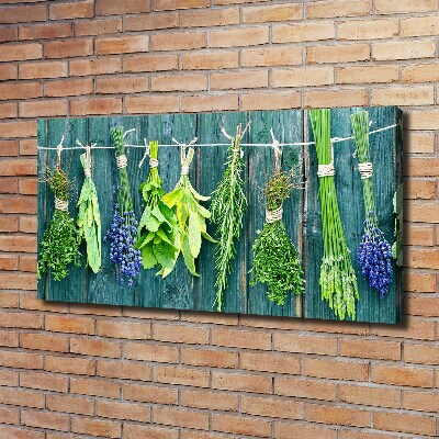 Tableau sur toile Les herbes sur un fil