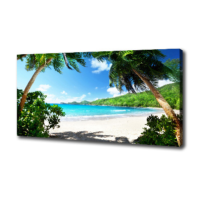 Tableau imprimé sur toile Plage des Seychelles