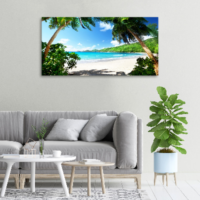 Tableau imprimé sur toile Plage des Seychelles