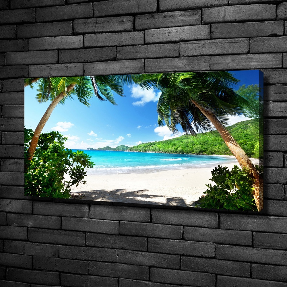 Tableau imprimé sur toile Plage des Seychelles