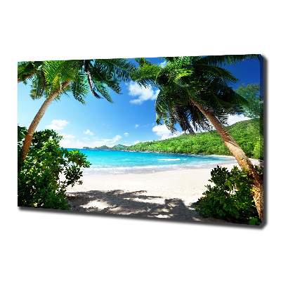 Tableau imprimé sur toile Plage des Seychelles