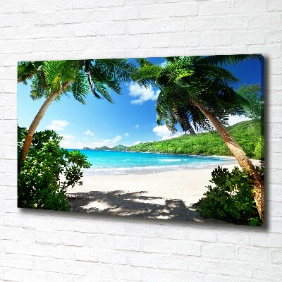 Tableau imprimé sur toile Plage des Seychelles