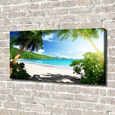 Tableau imprimé sur toile Plage des Seychelles