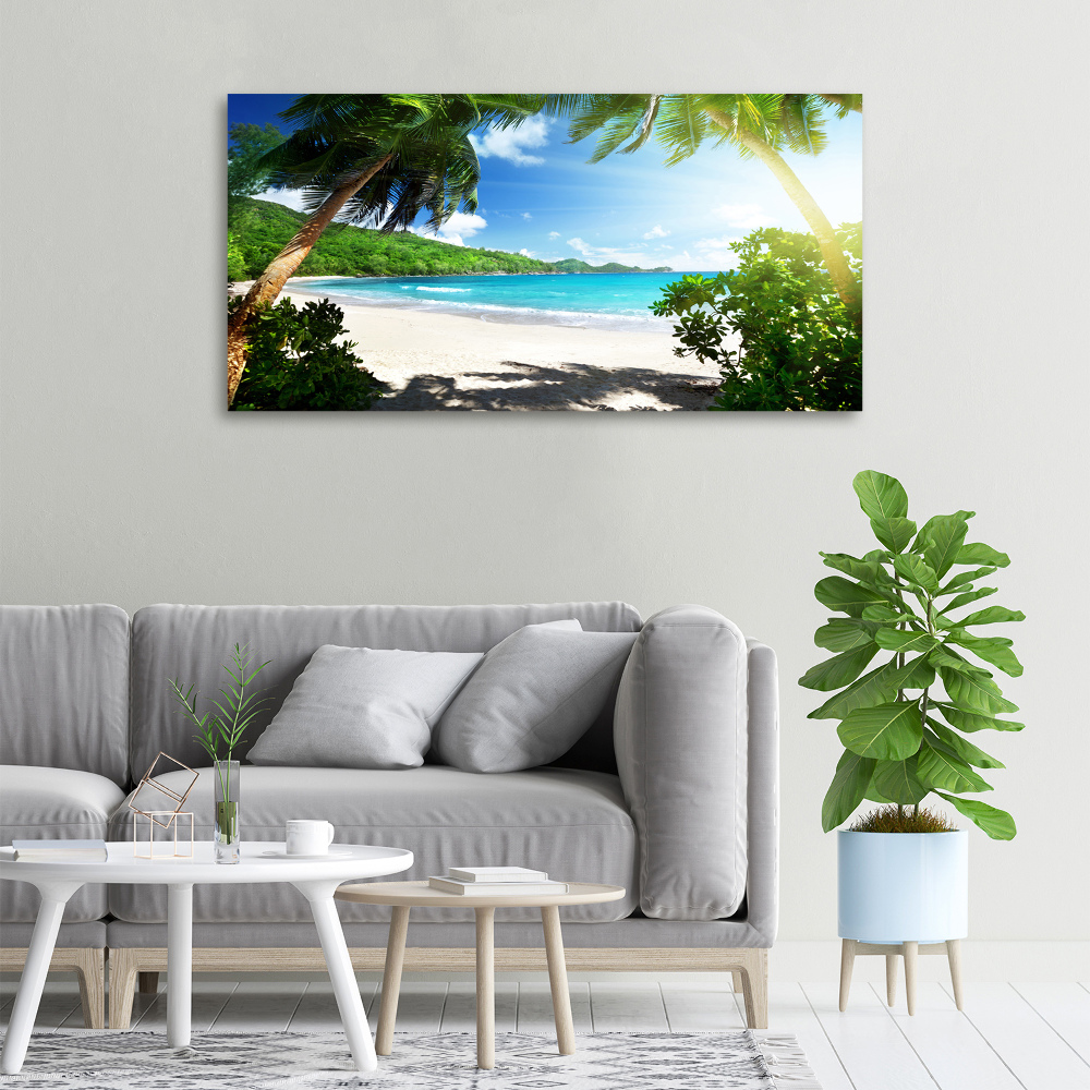 Tableau imprimé sur toile Plage des Seychelles