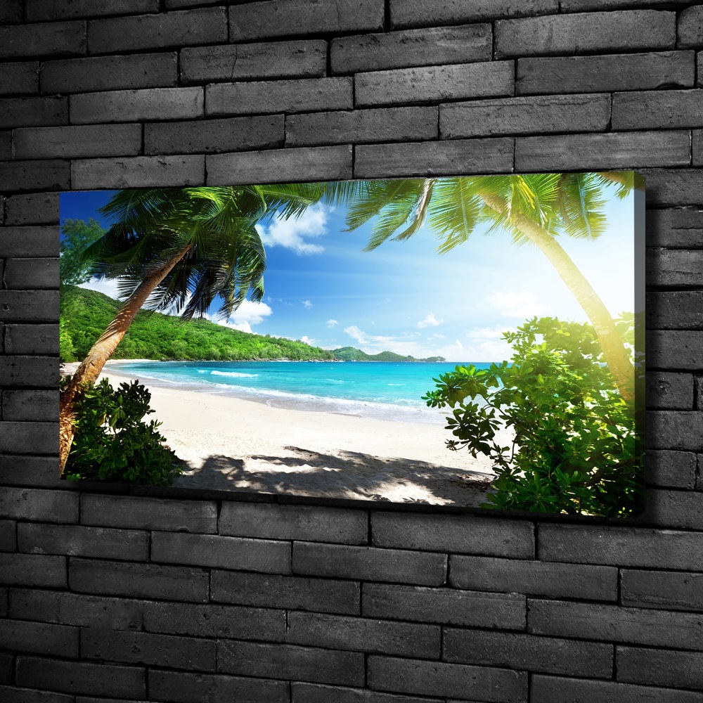 Tableau imprimé sur toile Plage des Seychelles