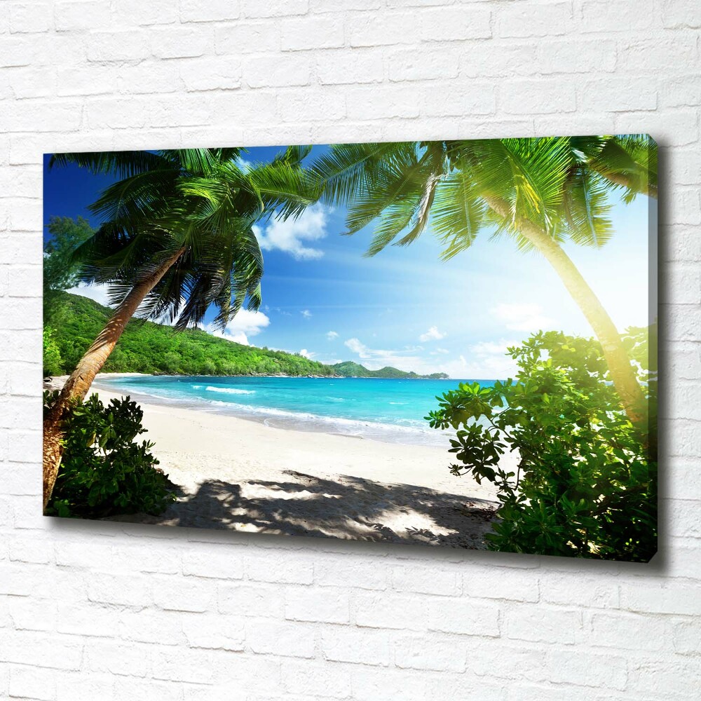 Tableau imprimé sur toile Plage des Seychelles