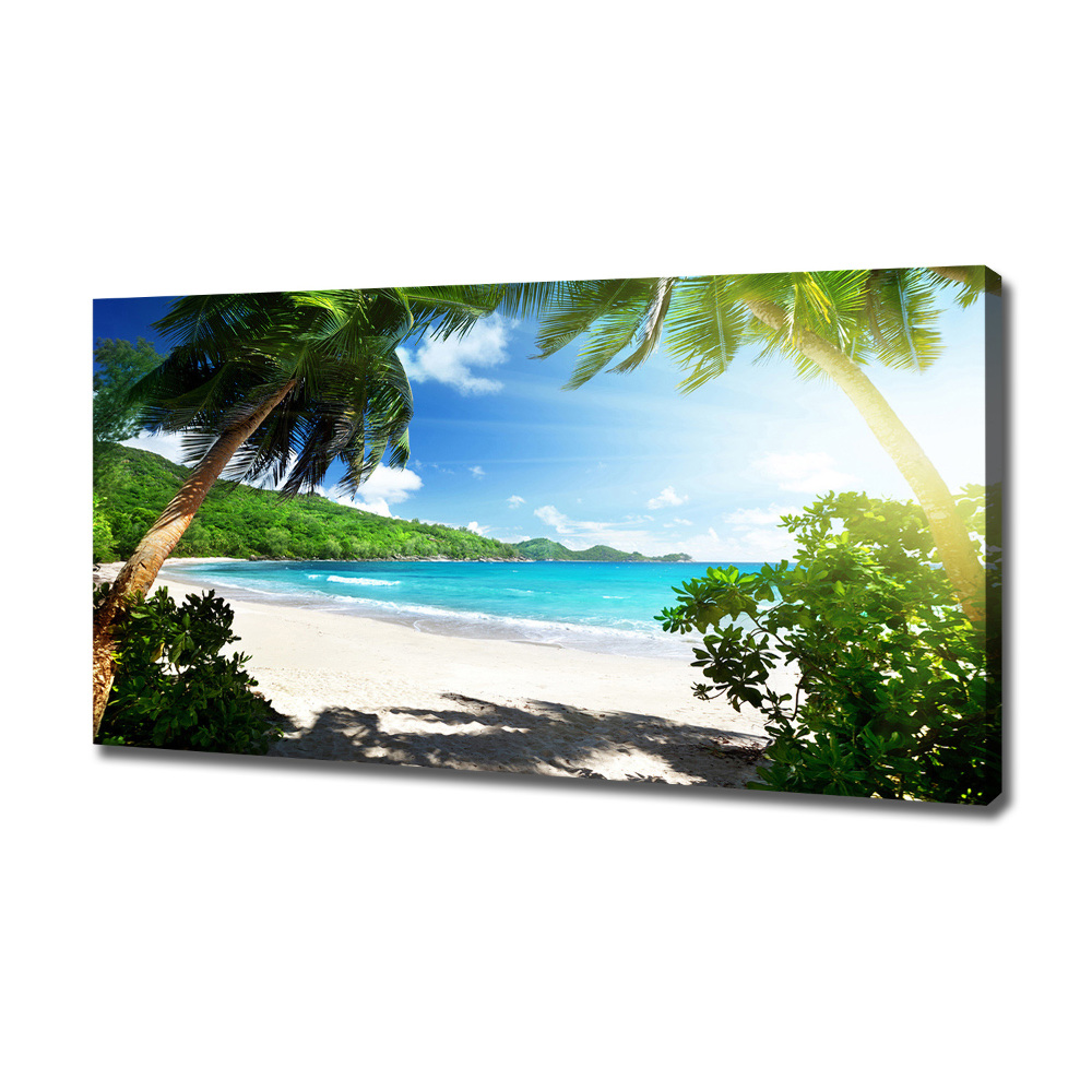 Tableau imprimé sur toile Plage des Seychelles