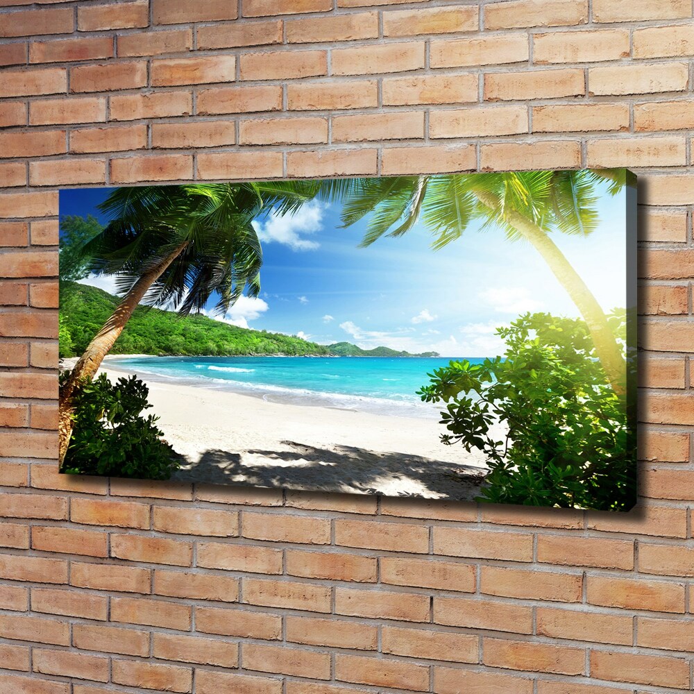 Tableau imprimé sur toile Plage des Seychelles