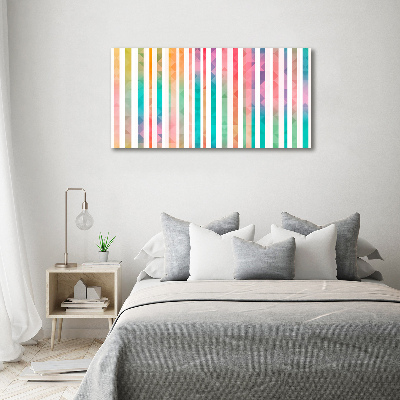 Tableau sur toile Rayures arc-en-ciel