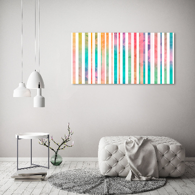 Tableau sur toile Rayures arc-en-ciel