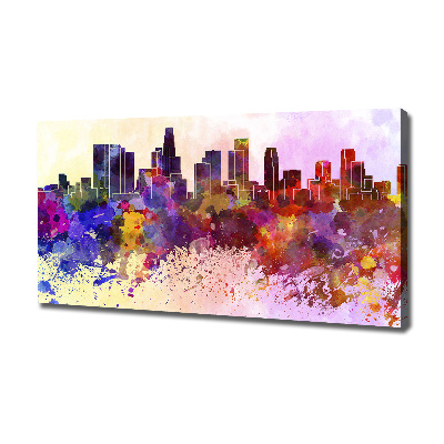 Tableau toile imprimée Los Angeles en couleurs