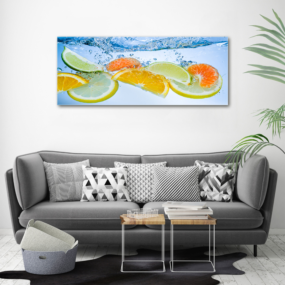 Tableau mural sur toile Agrumes sous l'eau