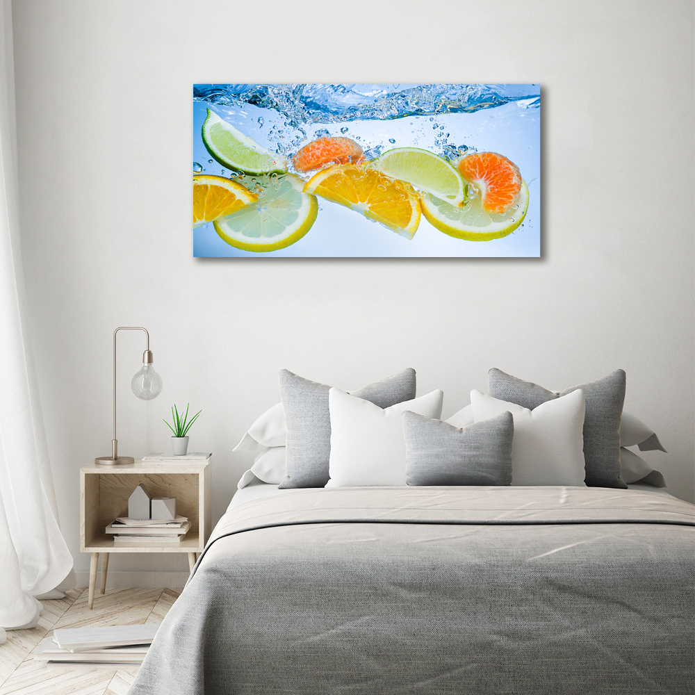 Tableau mural sur toile Agrumes sous l'eau