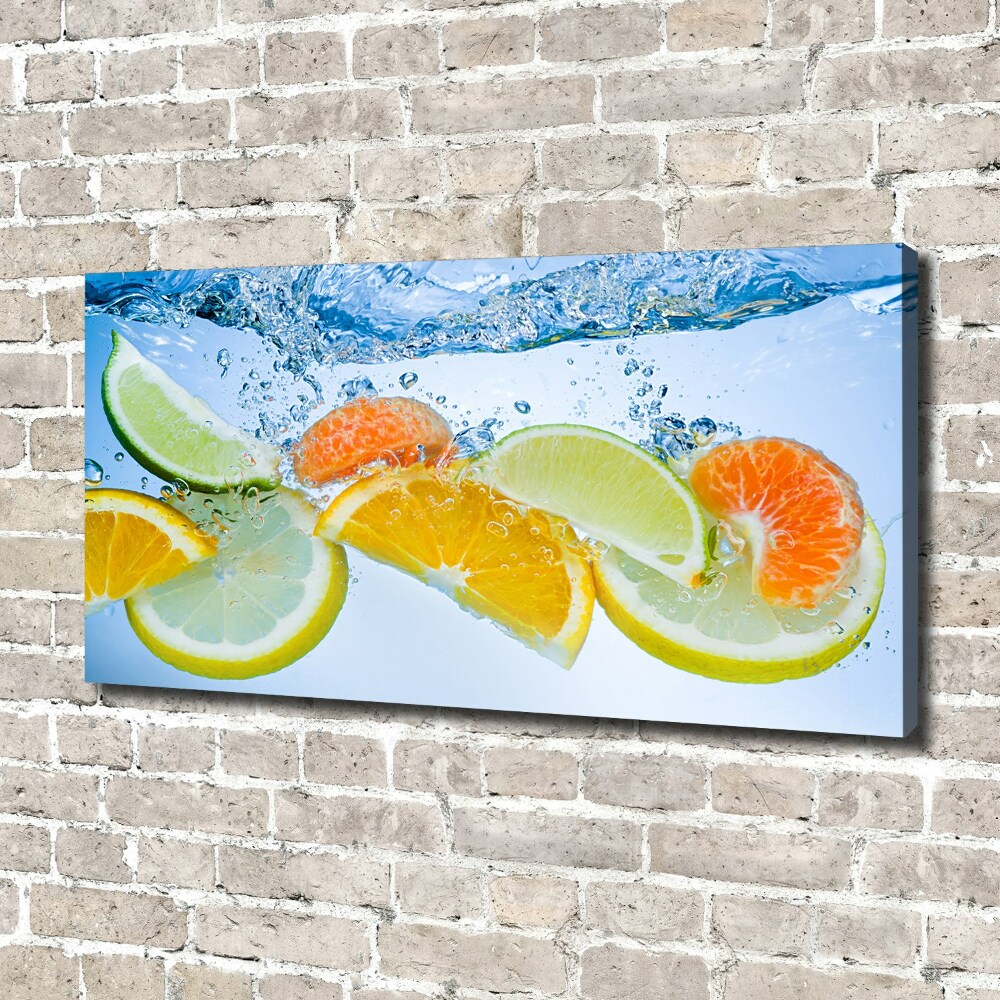 Tableau mural sur toile Agrumes sous l'eau