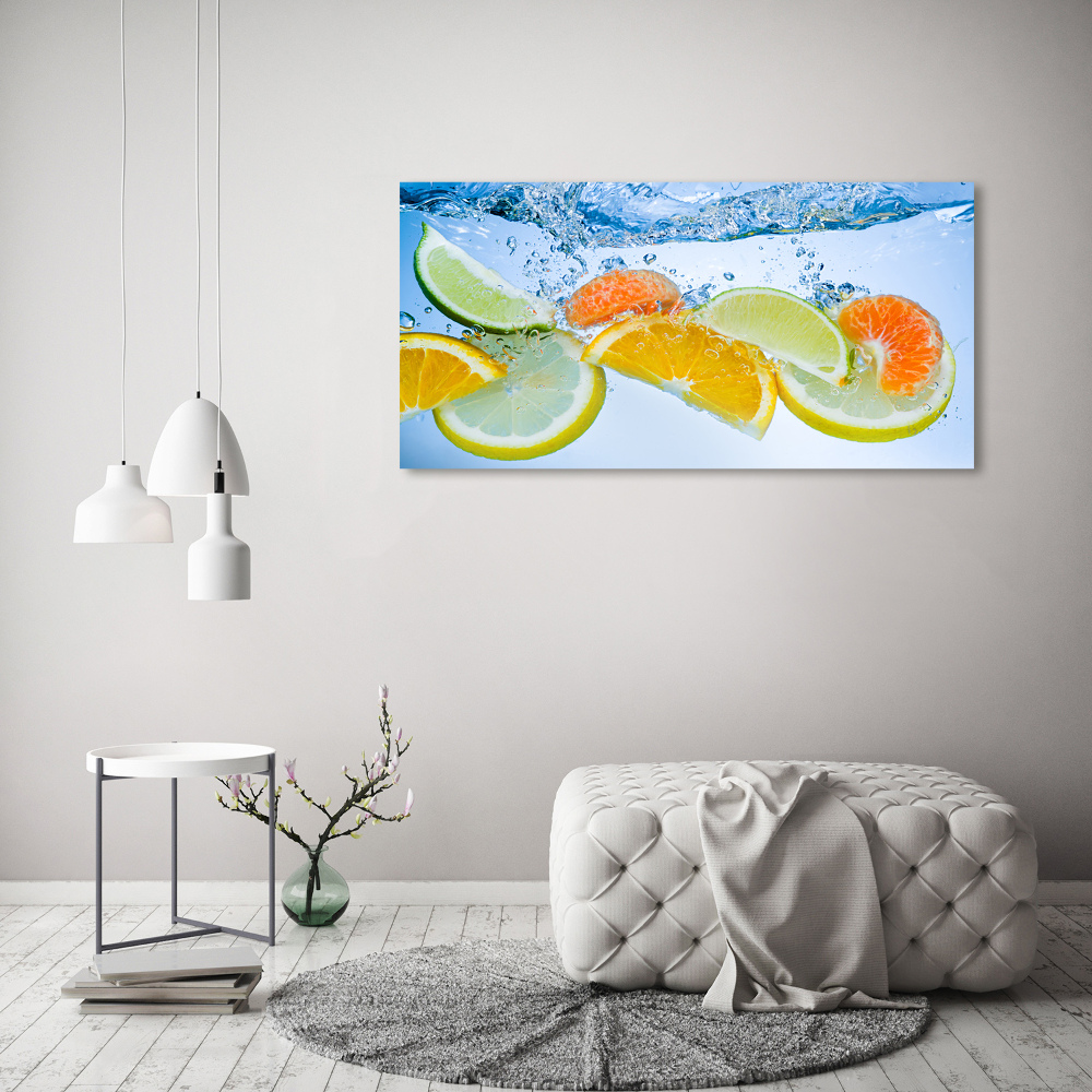 Tableau mural sur toile Agrumes sous l'eau