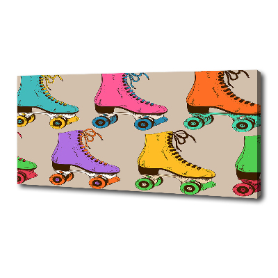 Tableau imprimé sur toile Patins à roulettes colorés