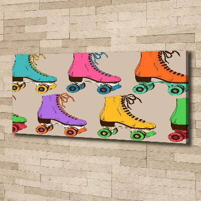 Tableau imprimé sur toile Patins à roulettes colorés