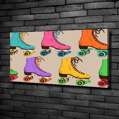 Tableau imprimé sur toile Patins à roulettes colorés