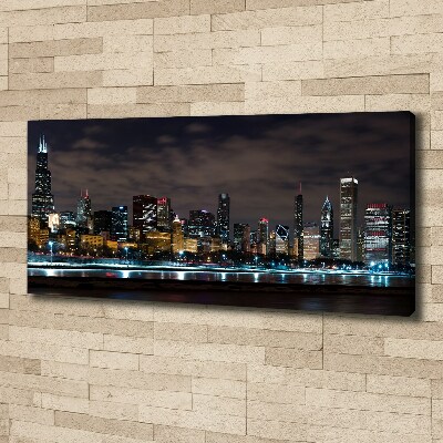 Tableau imprimé sur toile Chicago la nuit