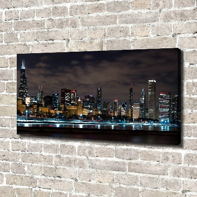 Tableau imprimé sur toile Chicago la nuit