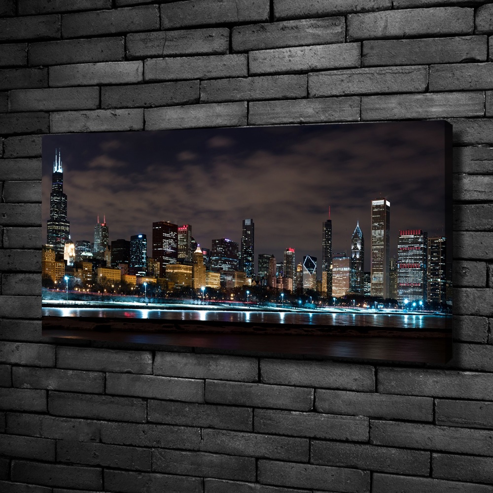 Tableau imprimé sur toile Chicago la nuit