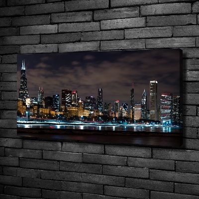 Tableau imprimé sur toile Chicago la nuit