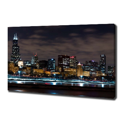 Tableau imprimé sur toile Chicago la nuit