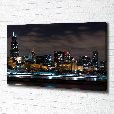 Tableau imprimé sur toile Chicago la nuit