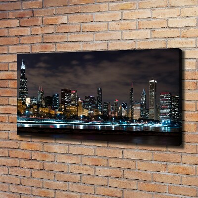 Tableau imprimé sur toile Chicago la nuit