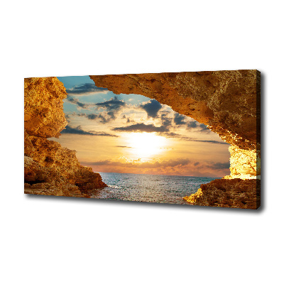 Tableau sur toile Grotte au bord de la mer