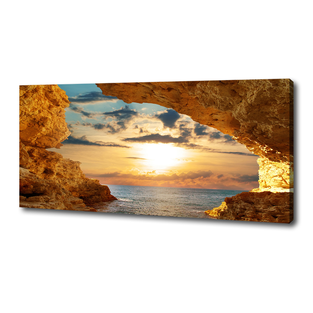 Tableau sur toile Grotte au bord de la mer