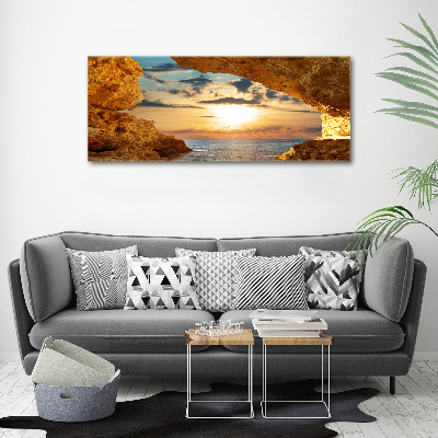 Tableau sur toile Grotte au bord de la mer