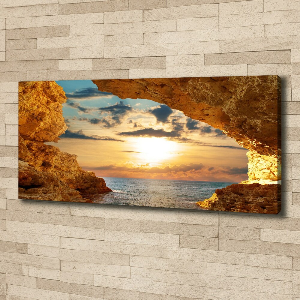 Tableau sur toile Grotte au bord de la mer