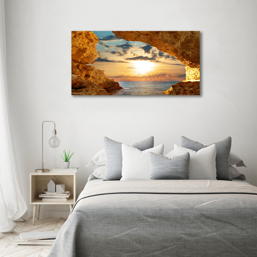 Tableau sur toile Grotte au bord de la mer