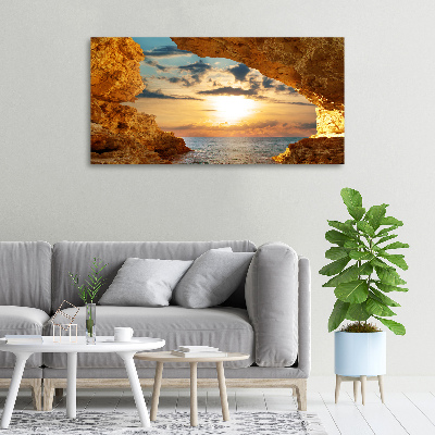 Tableau sur toile Grotte au bord de la mer