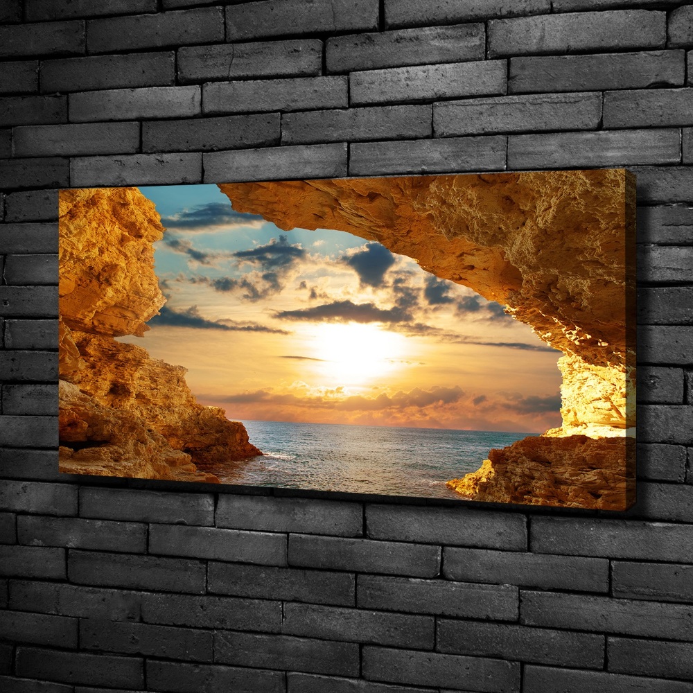 Tableau sur toile Grotte au bord de la mer