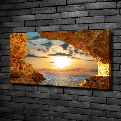 Tableau sur toile Grotte au bord de la mer