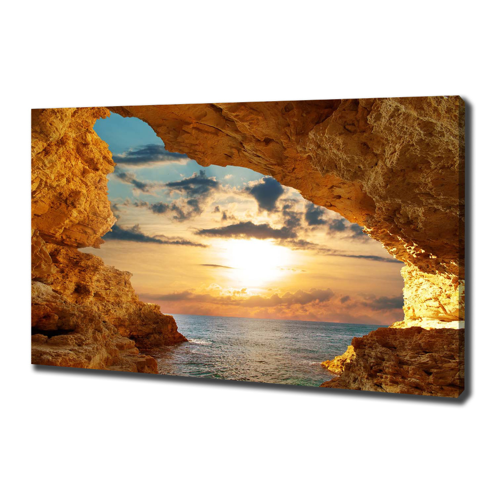 Tableau sur toile Grotte au bord de la mer